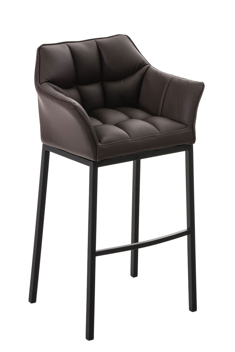 Baro kėdė Damaso Leatherette ruda, juoda