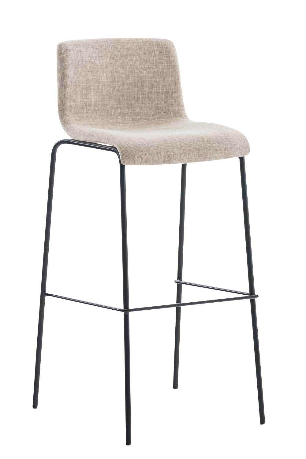Baro kėdė "Hover", audinys, 4 kojų rėmas, kreminė, juoda