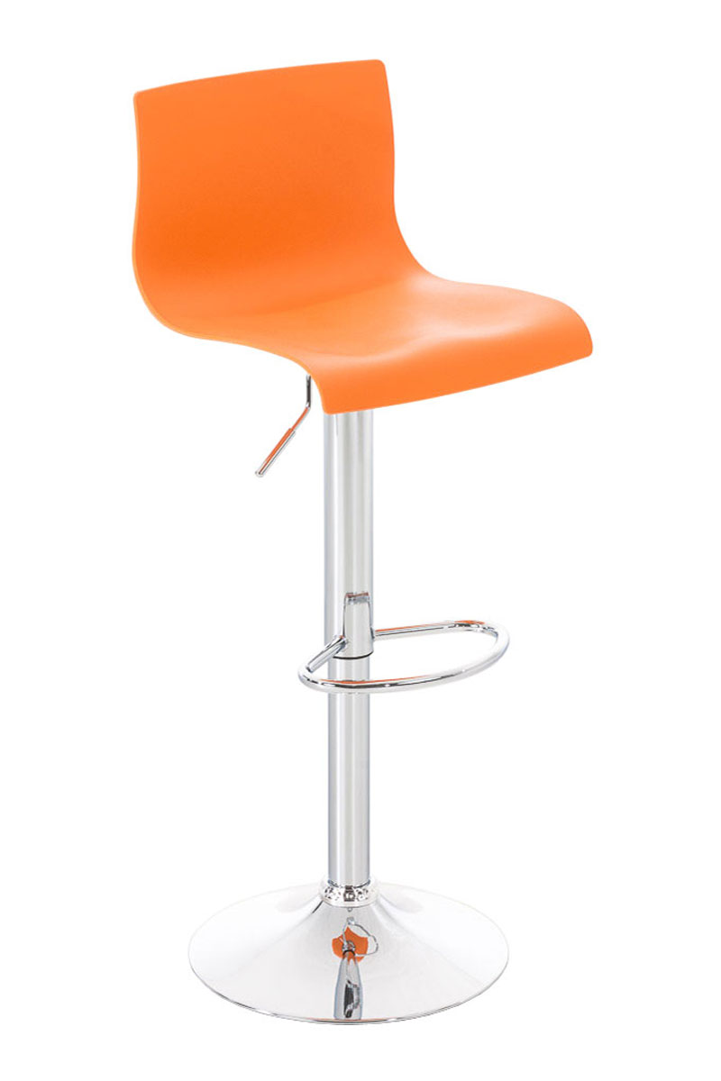 Baro kėdė "Hover orange", Metall in Chromoptik