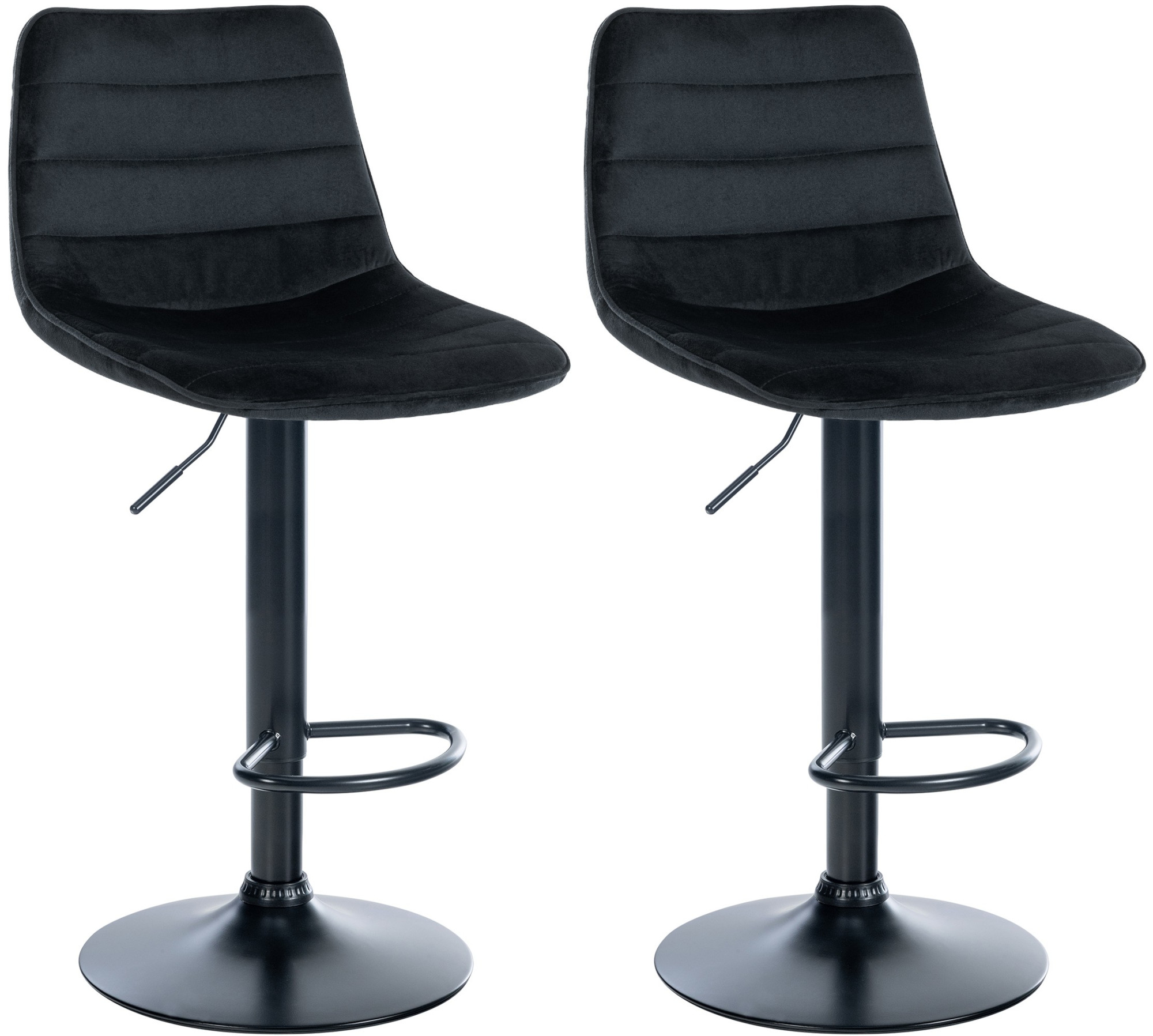 2 baro kėdžių rinkinys "Lex velvet" juodas