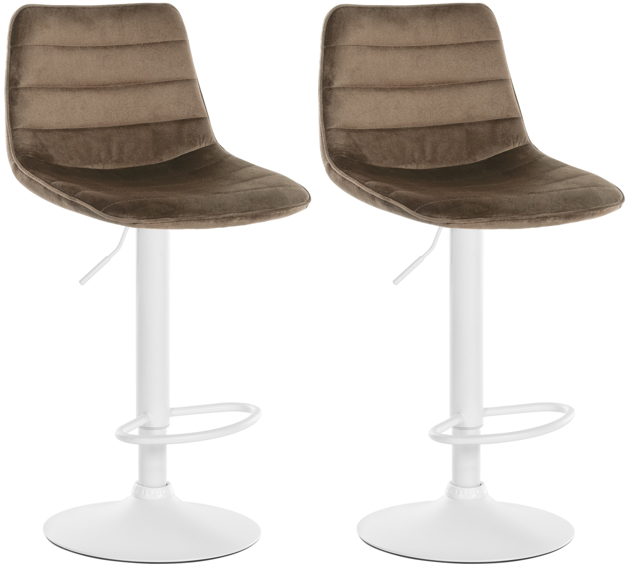 2 baro kėdžių rinkinys "Lex velvet", baltas