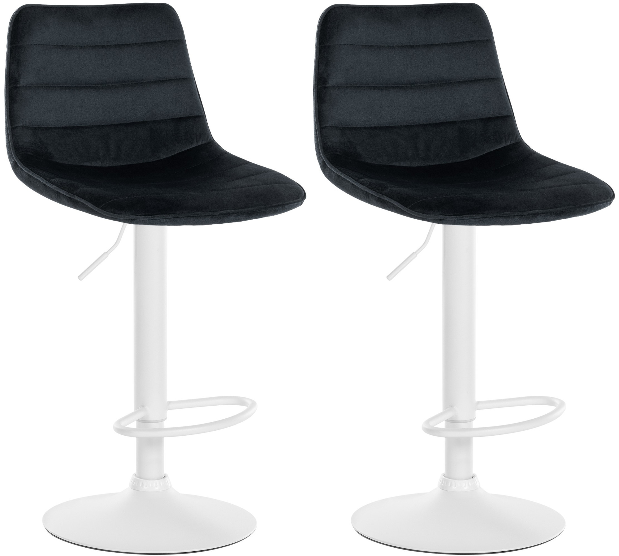 2 baro kėdžių rinkinys "Lex velvet", baltas