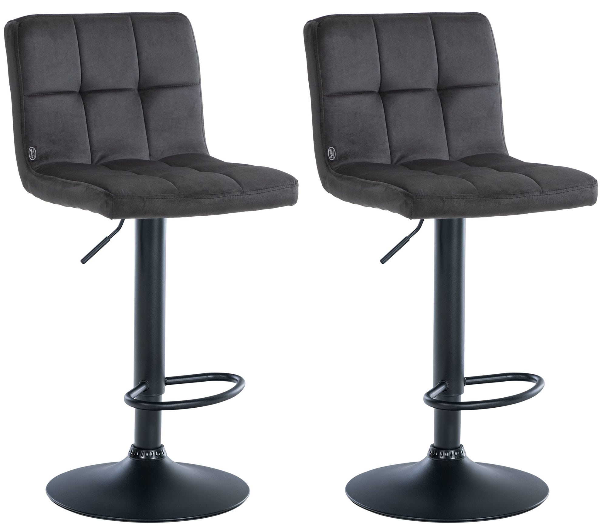 2 baro kėdžių komplektas "Peru velvet black