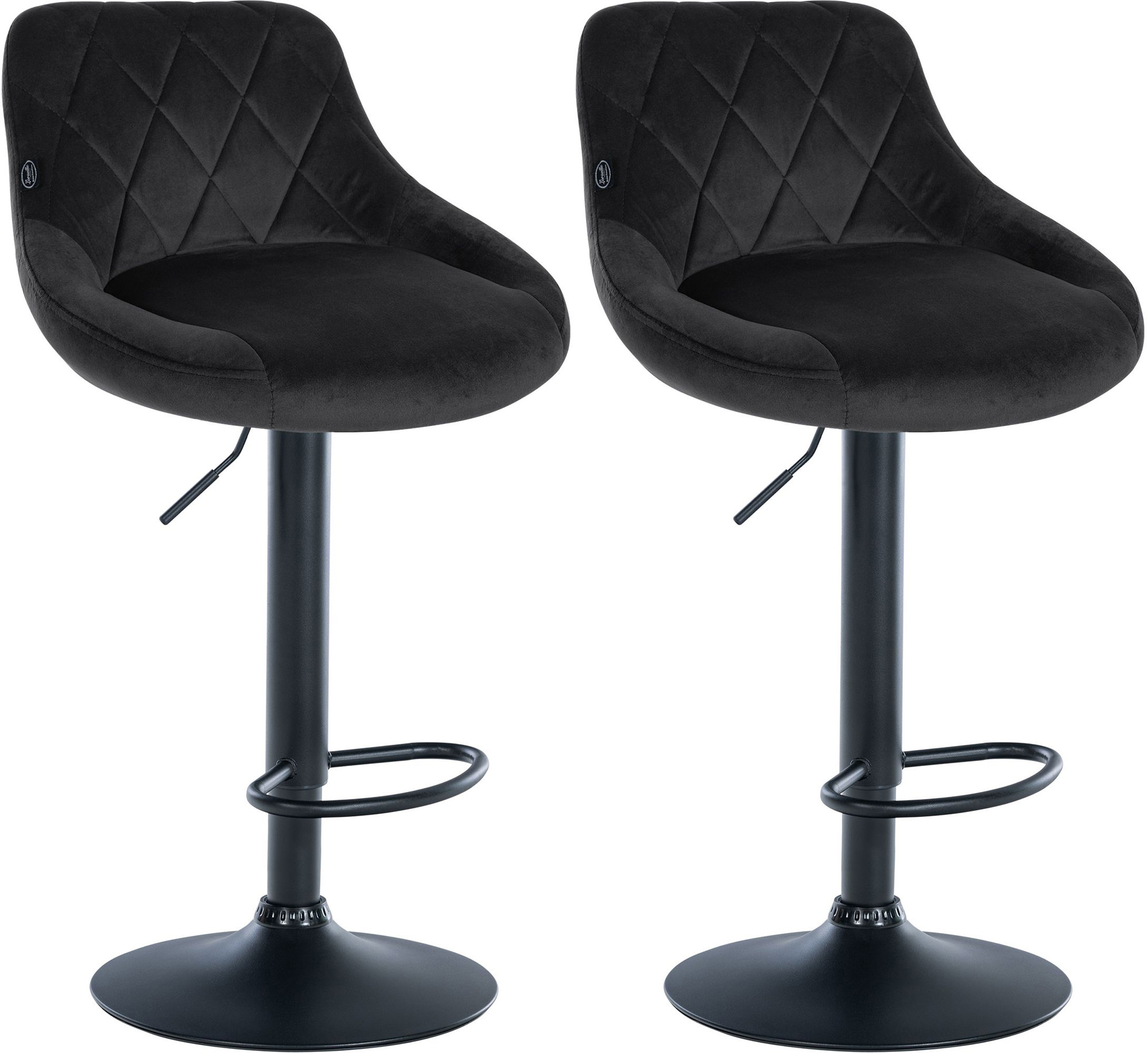 2 baro kėdžių rinkinys "Lazio velvet black