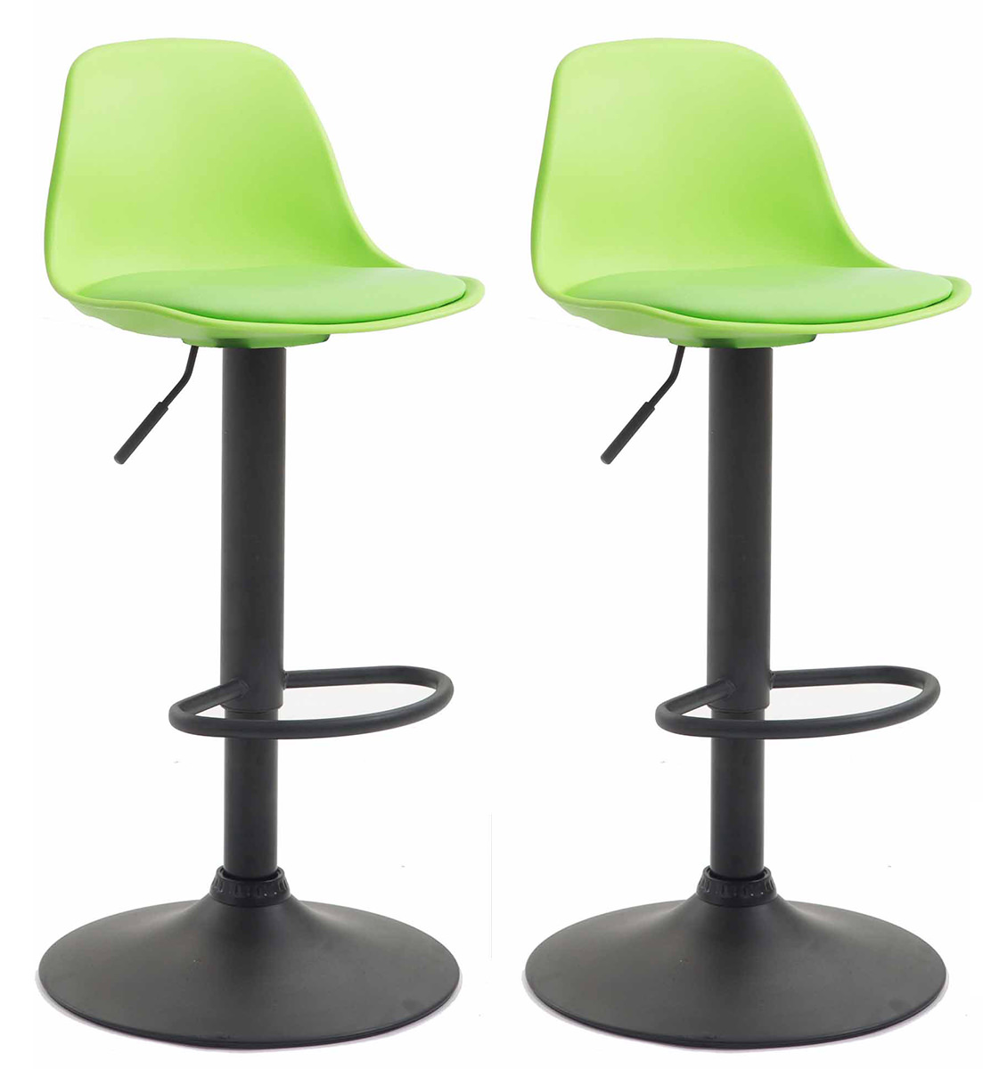 2 "Kiel" plastikinių baro kėdžių rinkinys, juodas