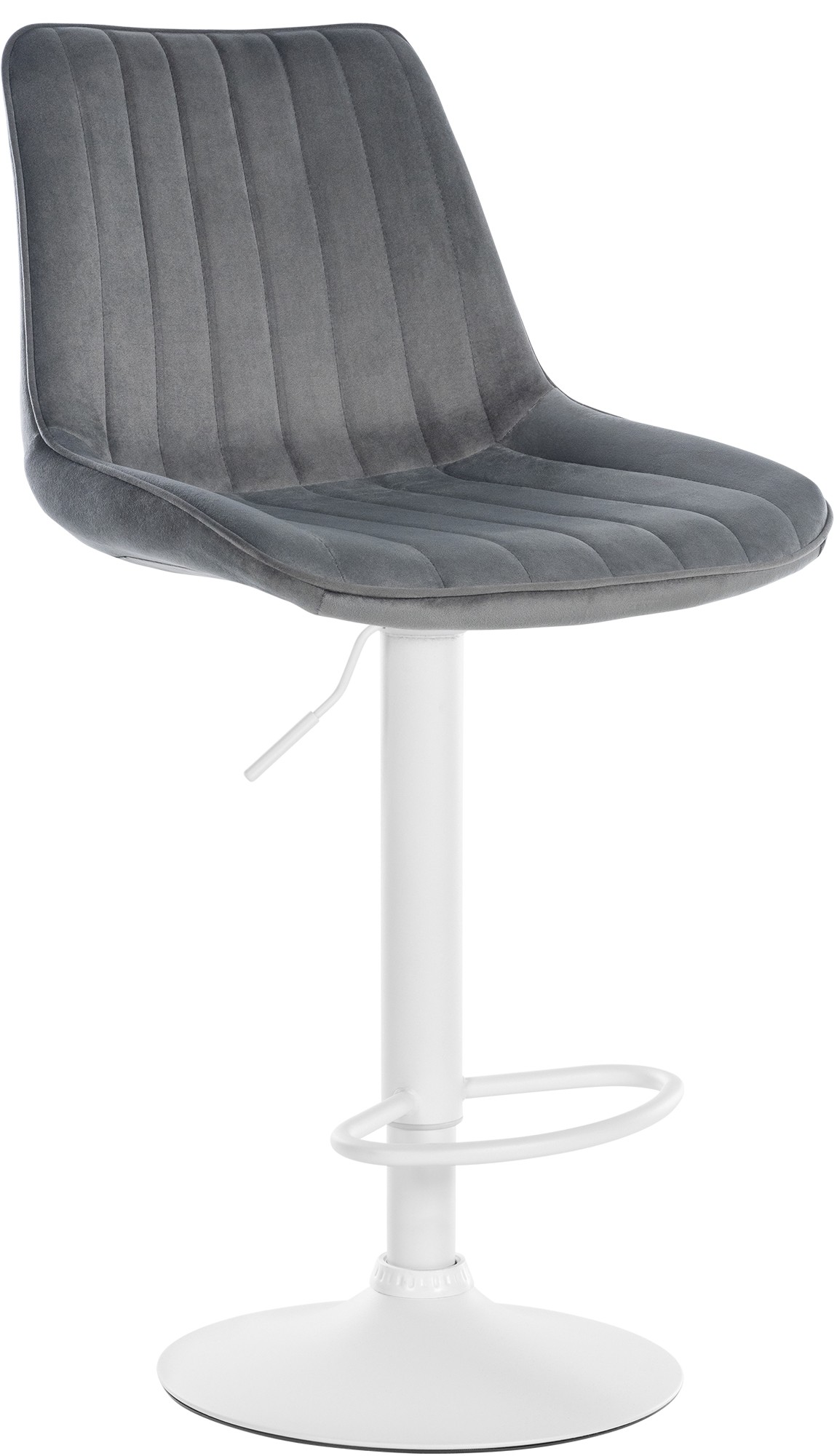 Baro kėdė "Toni" velvetinė balta