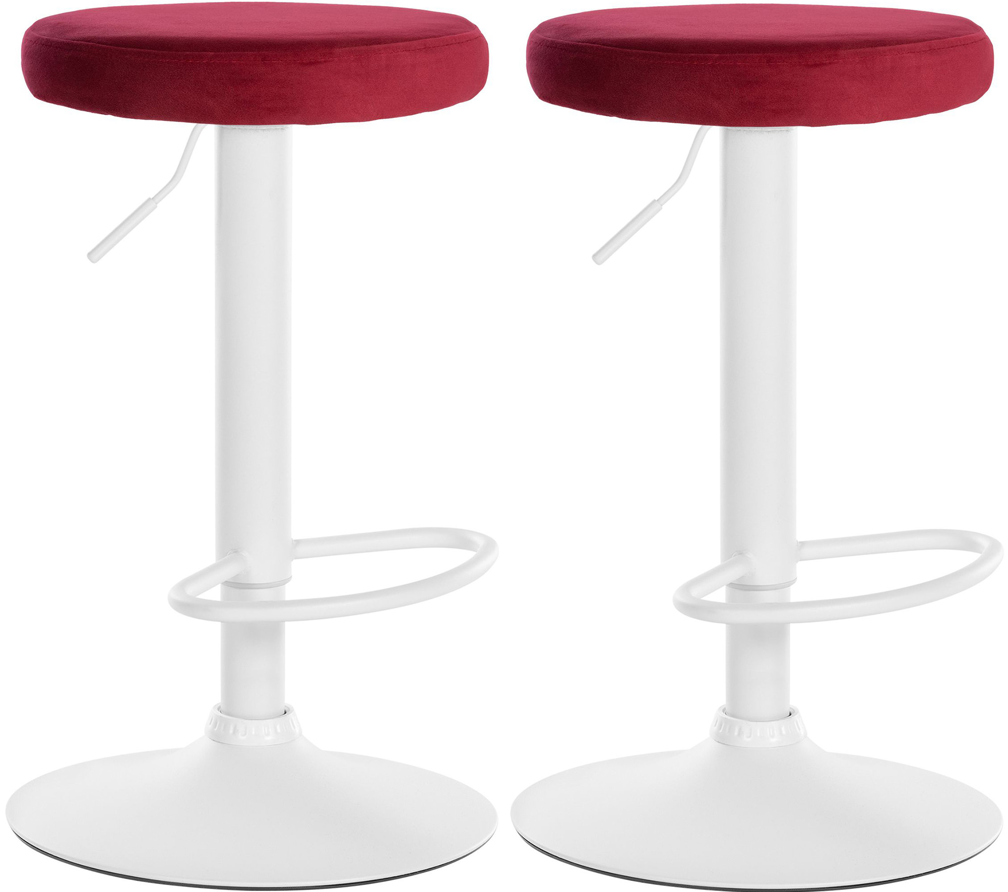 2 baro kėdžių rinkinys Ponte velvet white