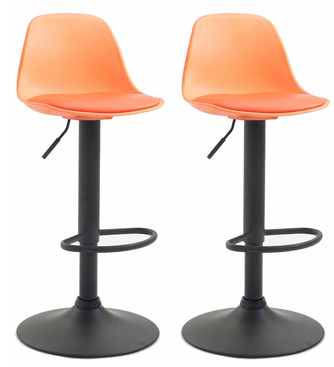 2 "Kiel" plastikinių baro kėdžių rinkinys, juodas