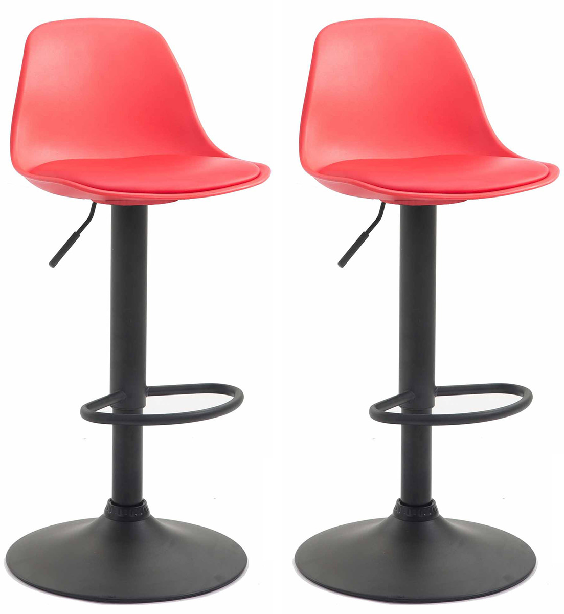 2 "Kiel" plastikinių baro kėdžių rinkinys, juodas