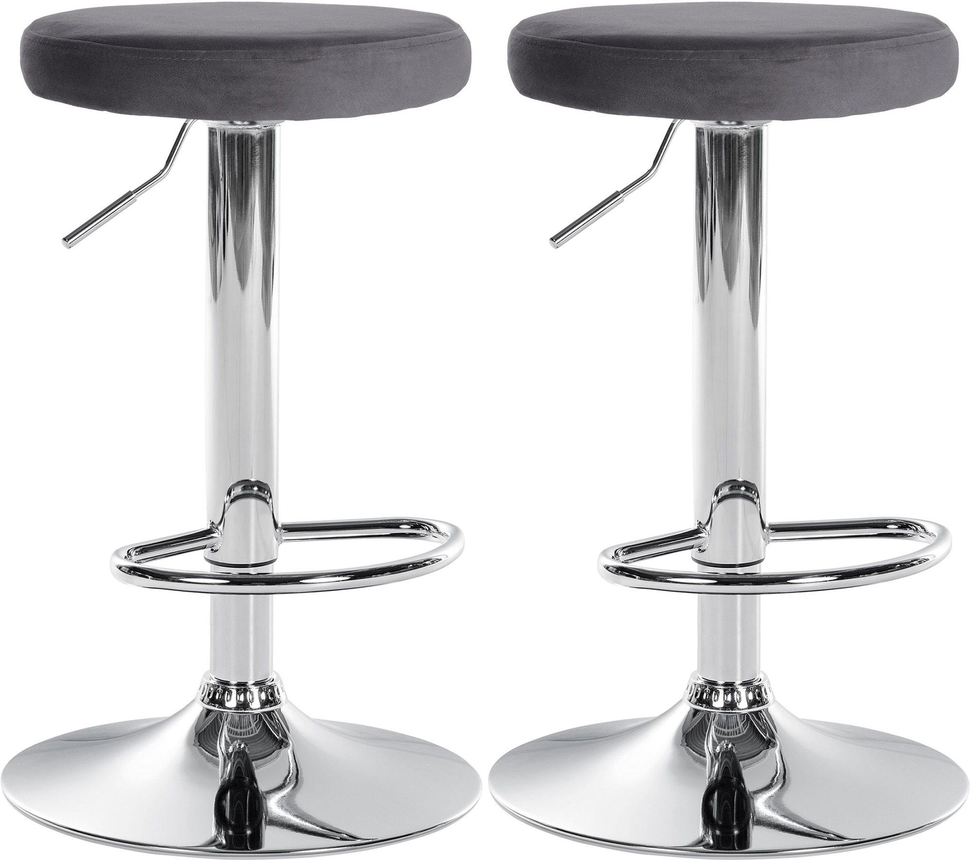 2 baro kėdžių rinkinys "Ponte velvet" chromas