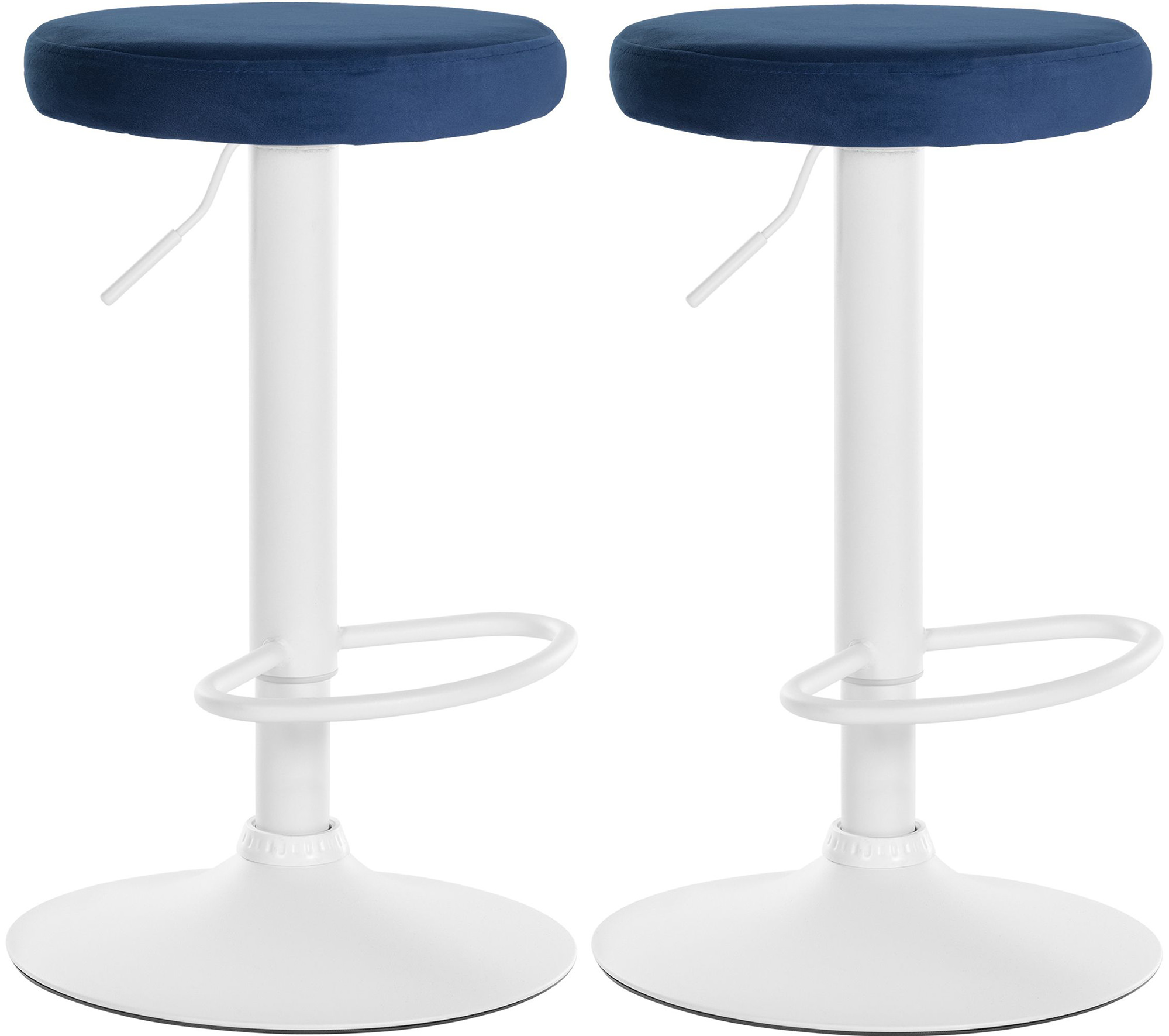 2 baro kėdžių rinkinys Ponte velvet white