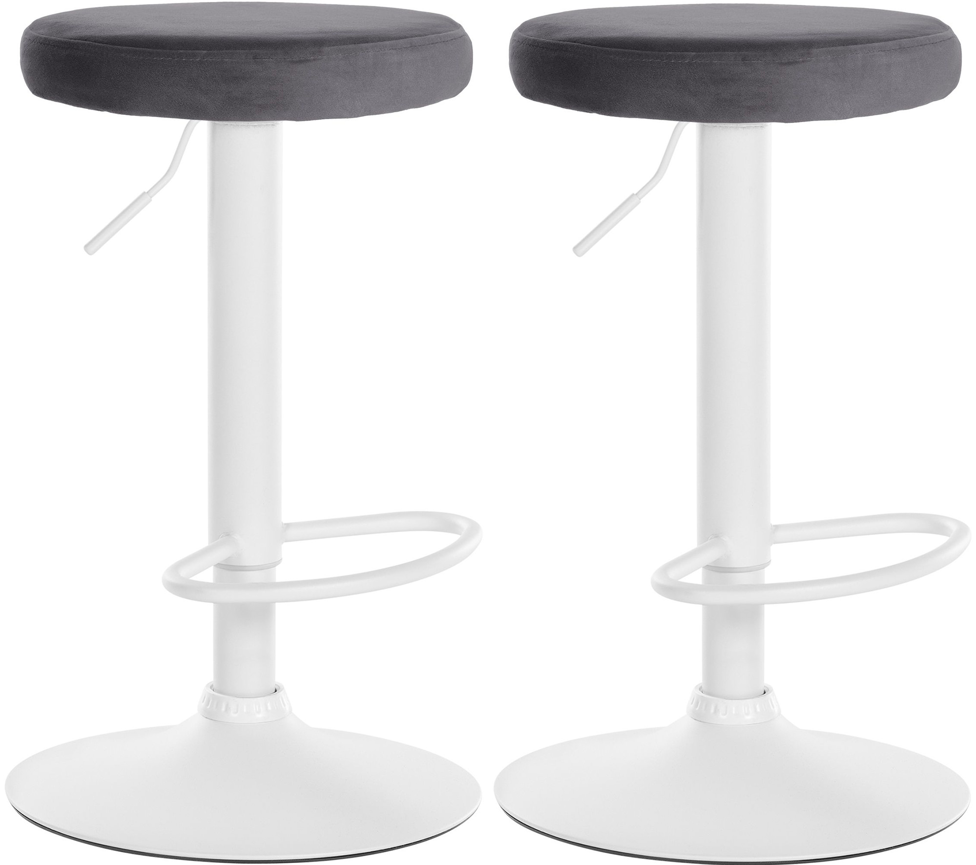 2 baro kėdžių rinkinys Ponte velvet white