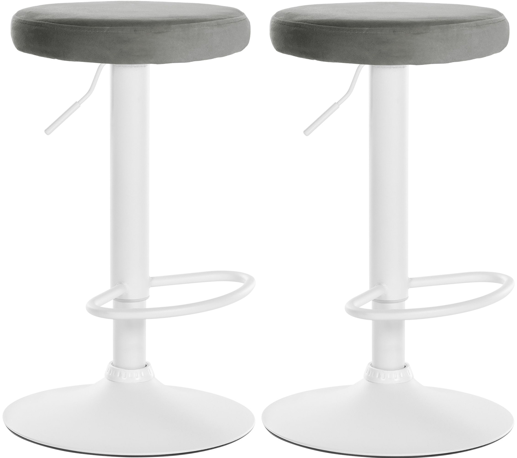 2 baro kėdžių rinkinys Ponte velvet white