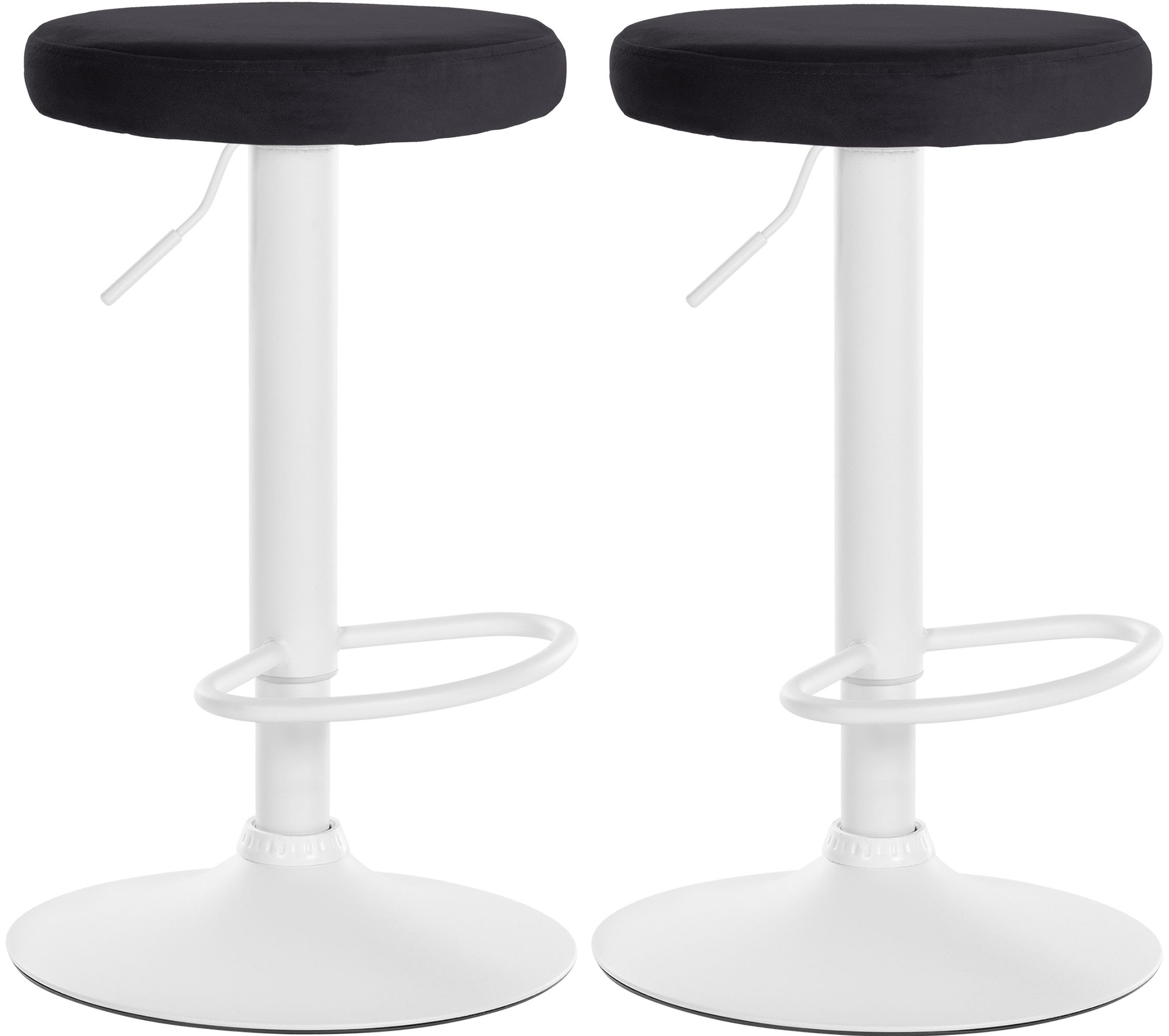 2 baro kėdžių rinkinys Ponte velvet white