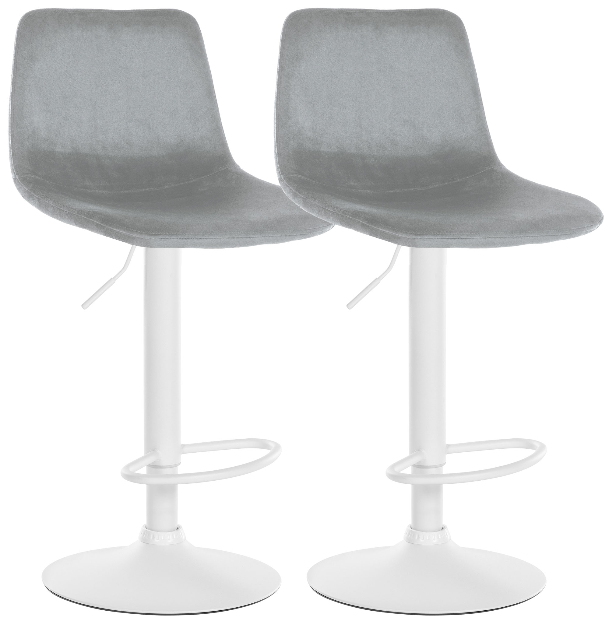 2 baro kėdžių rinkinys "Divo velvet", baltas