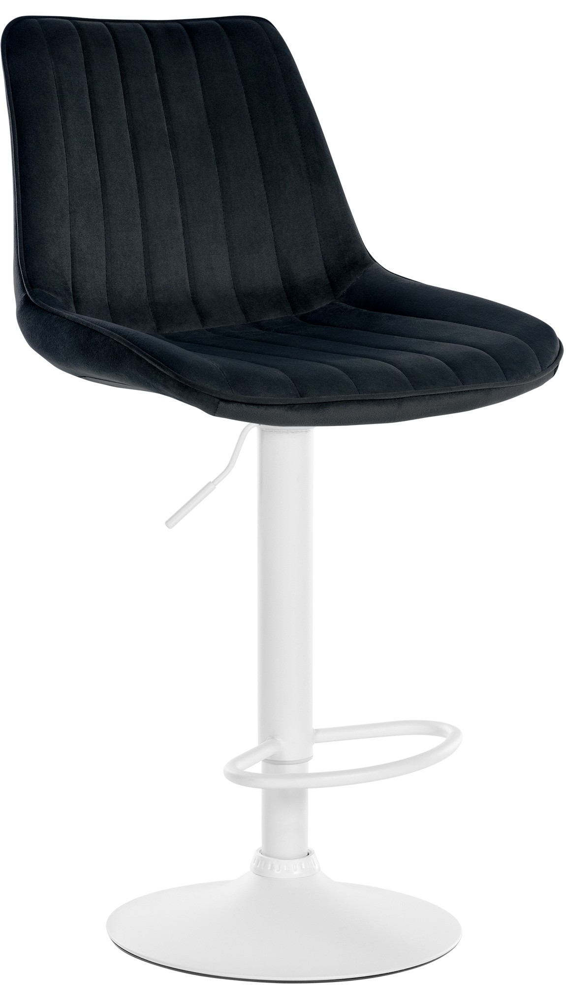 Baro kėdė "Toni" velvetinė balta