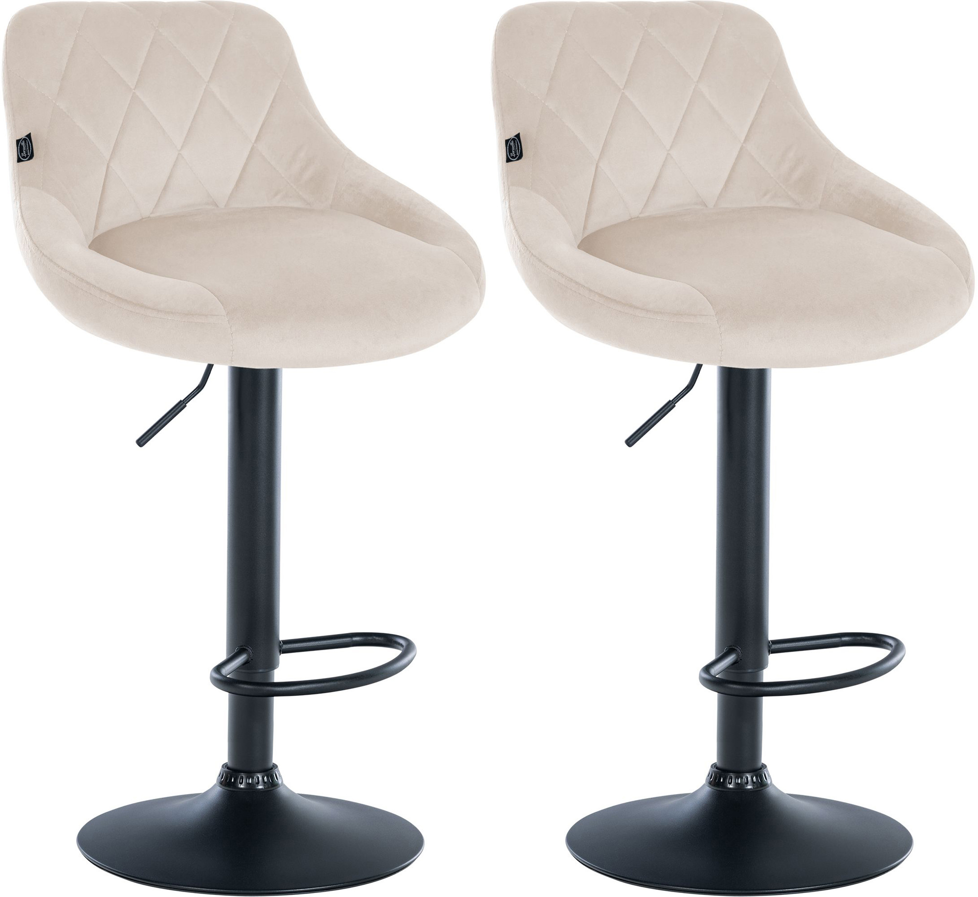 2 baro kėdžių rinkinys "Lazio velvet black
