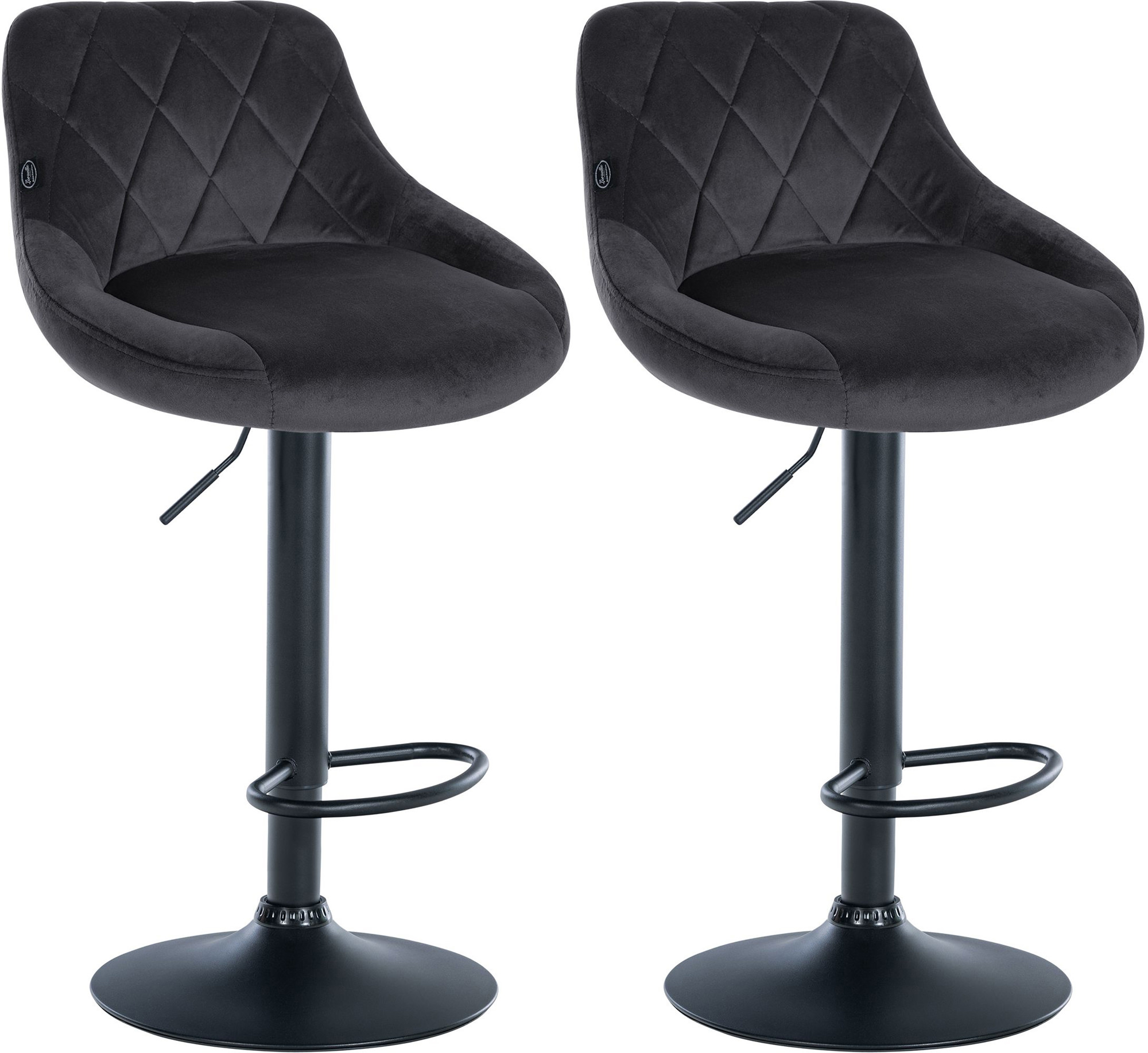 2 baro kėdžių rinkinys "Lazio velvet black