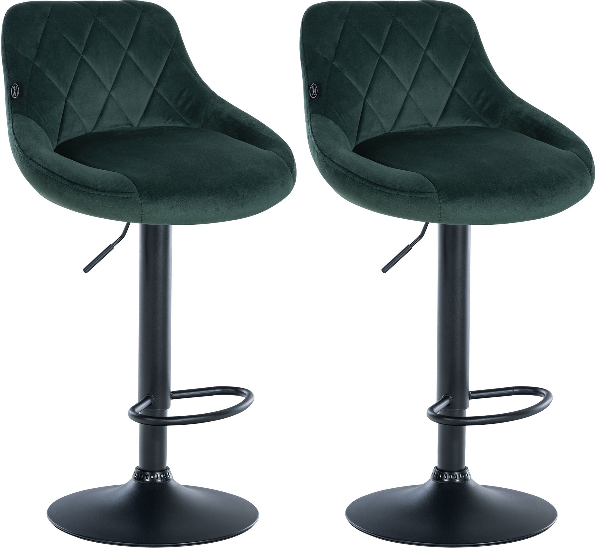 2 baro kėdžių rinkinys "Lazio velvet black