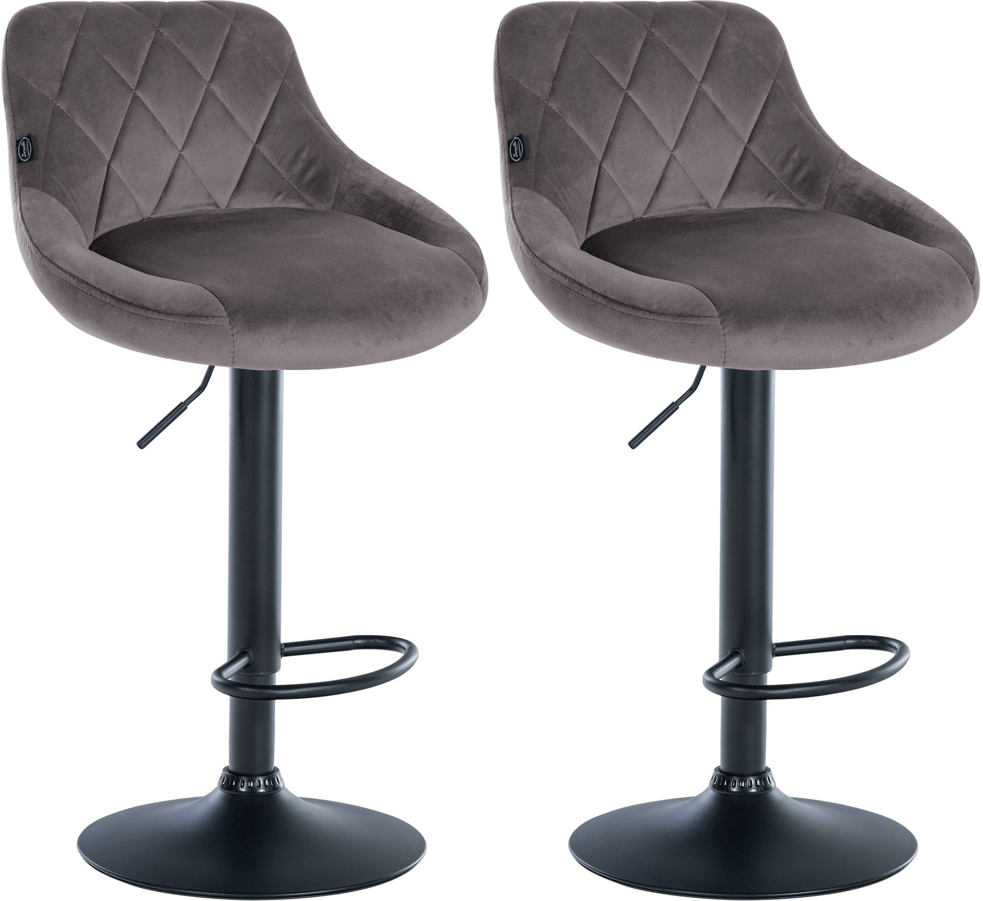 2 baro kėdžių rinkinys "Lazio velvet black