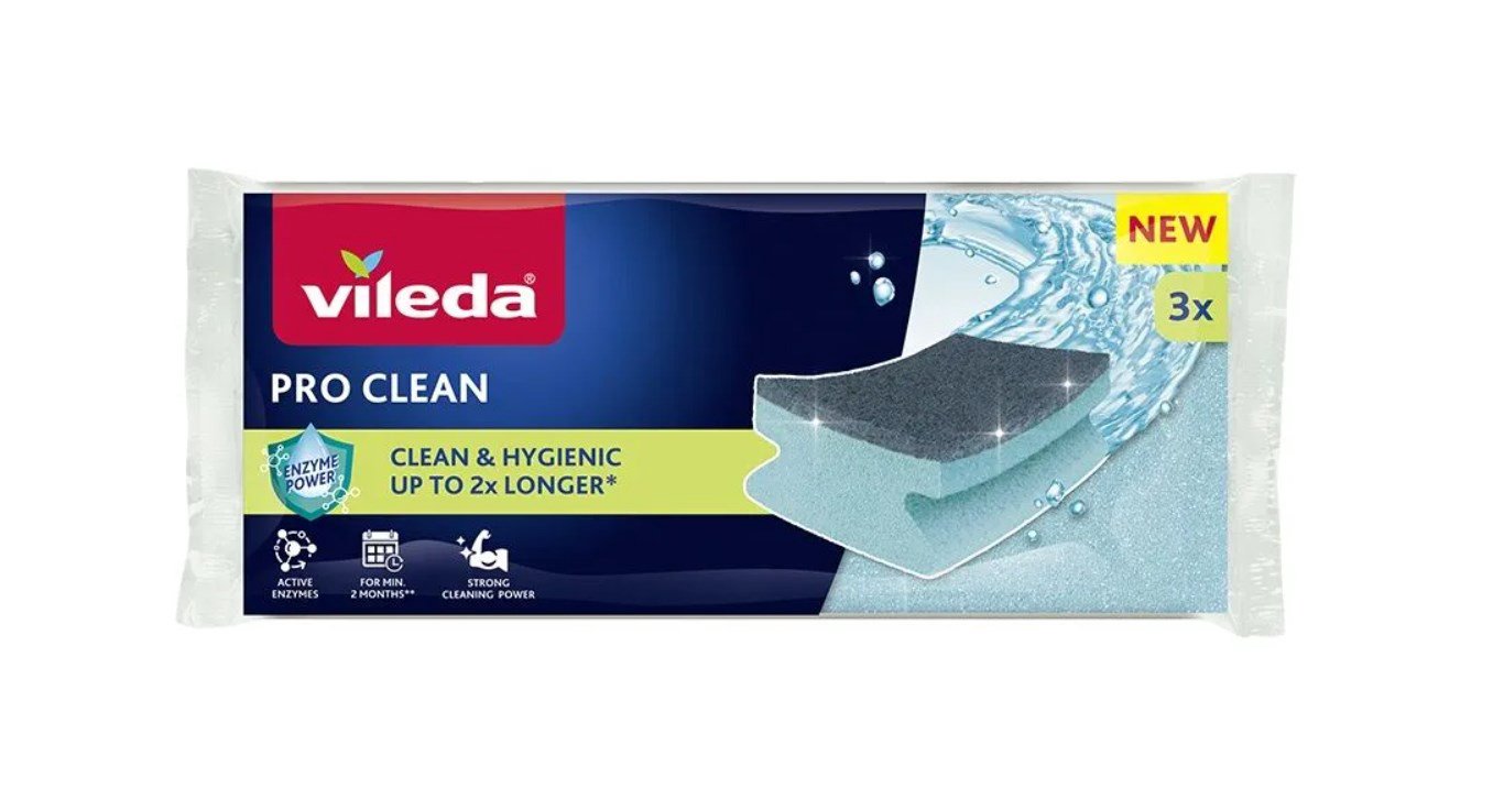 Vileda Pro Clean fermentinis profiliuotas šveitiklis 3 vnt.