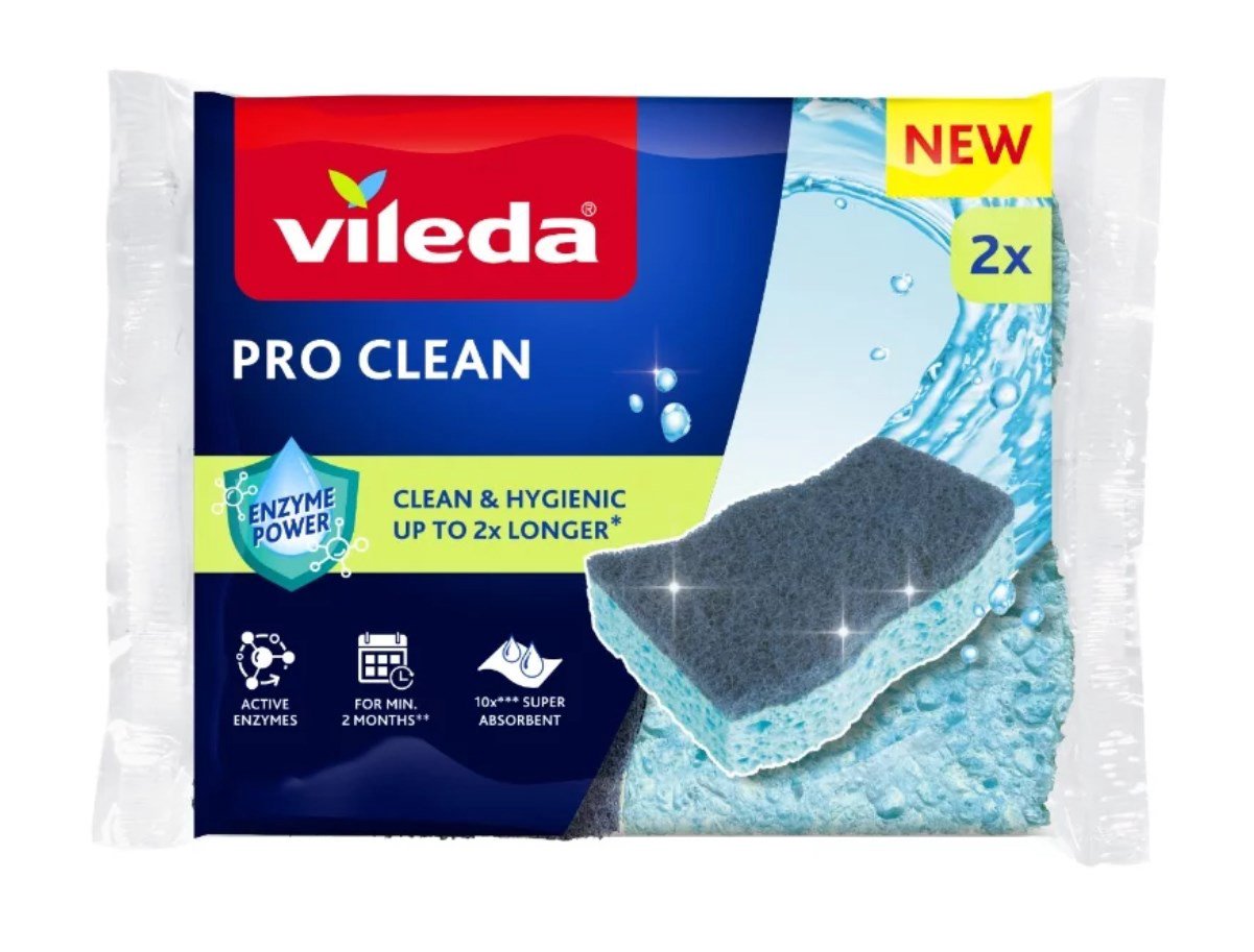 Viskozės šveitiklis su fermentais Vileda Pro Clean 2 vnt.