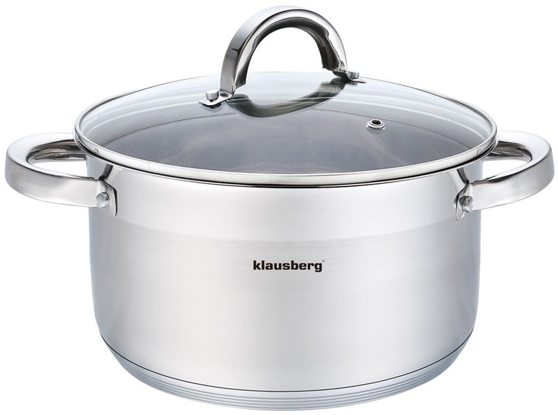 Puodas su dangčiu Klausberg, nerūdijančio plieno, Ø24cm, 6l KB-7126