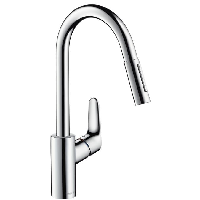 Hansgrohe Focus 240 virtuvinis maišytuvas su ištraukiamu žarna 31815000