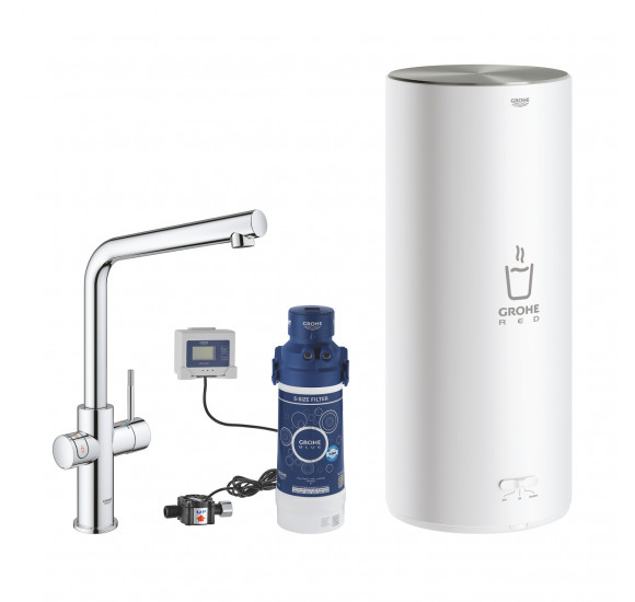 Grohe Red Duo L formos maišytuvas plautuvei ir L dydžio boileris : Spalva - Chromas