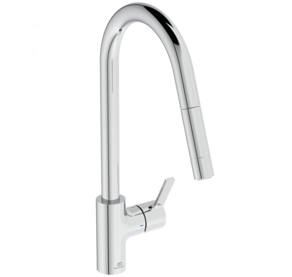 Virtuvinis maišytuvas Ideal Standard Gusto BD416, su ištraukiama žarna, pasirenkama spalva : Spalva - Chromas