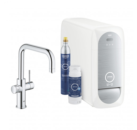 Grohe Blue Home U formos maišytuvas plautuvei 277 mm su bluetooth ir WIFI : Spalva - Chromas