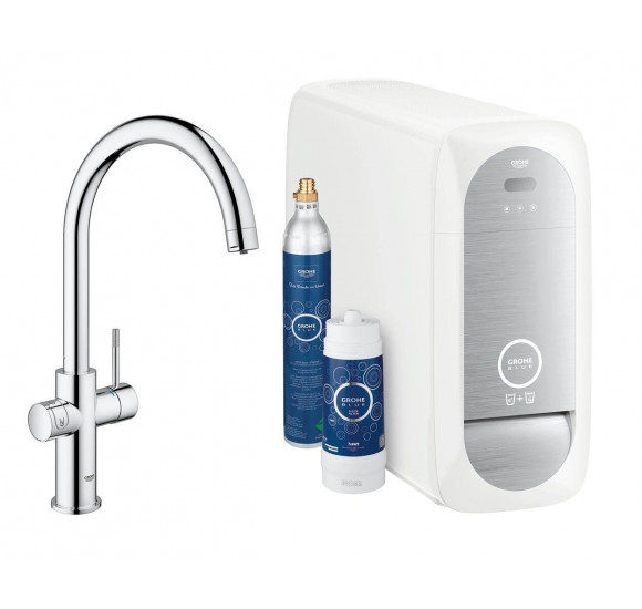 Grohe Blue Home C formos maišytuvas plautuvei su bluetooth ir WIFI : Spalva - Chromas