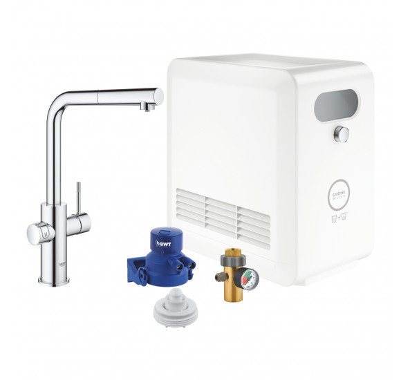 Grohe Blue Professional L maišytuvas plautuvei 368 mm su bluetooth ir WIFI : Spalva - Nerūdijančio plieno