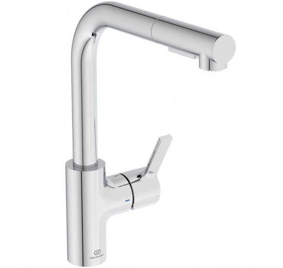 Virtuvinis L formos maišytuvas Ideal Standard Gusto BD420, su ištraukiama žarna, pasirenkama spalva : Spalva - Chromas