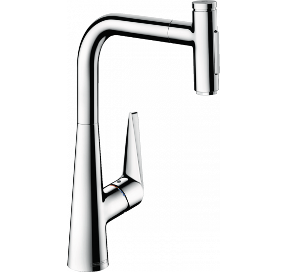 Hansgrohe Talis Select 300 maišytuvas plautuvei su ištraukiama žarna, dviejų srovių, pasirenkama spalva : Spalva - Nerūdijančio plieno