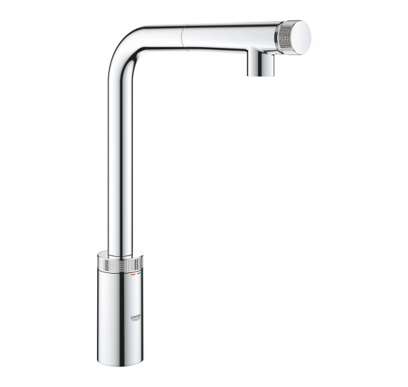 Grohe Minta SmartControl maišytuvas plautuvei su ištraukiama žarna : Spalva - Poliruotas paviršius - juoda (blizgi)
