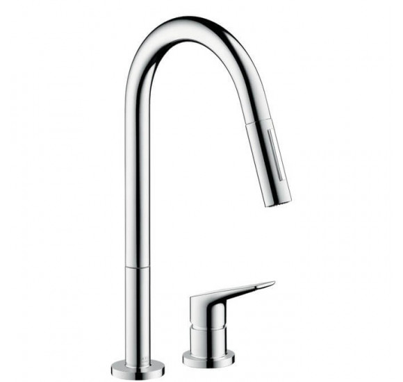 Hansgrohe AXOR Citerrio M (34822800) dviejų dalių maišytuvas su ištraukiama žarna plautuvei, nerūdijančio plieno spalvos : Spalva - Nerūdijančio plieno