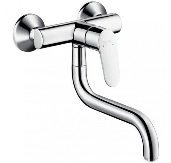 Hansgrohe Focus maišytuvas plautuvei montuojamas į sieną (31825000) : Spalva - Chromas