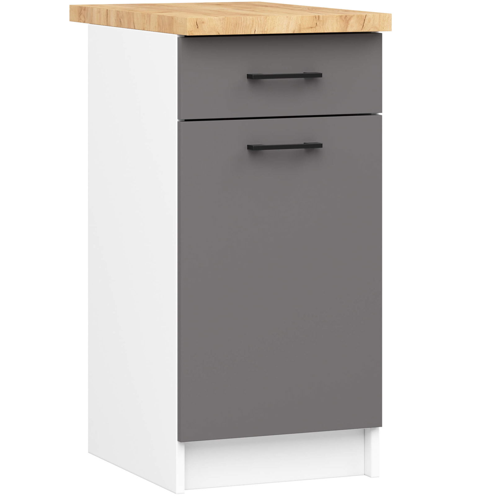 Virtuvės spintelė OLIWIA S40 SZ1, balta/betono