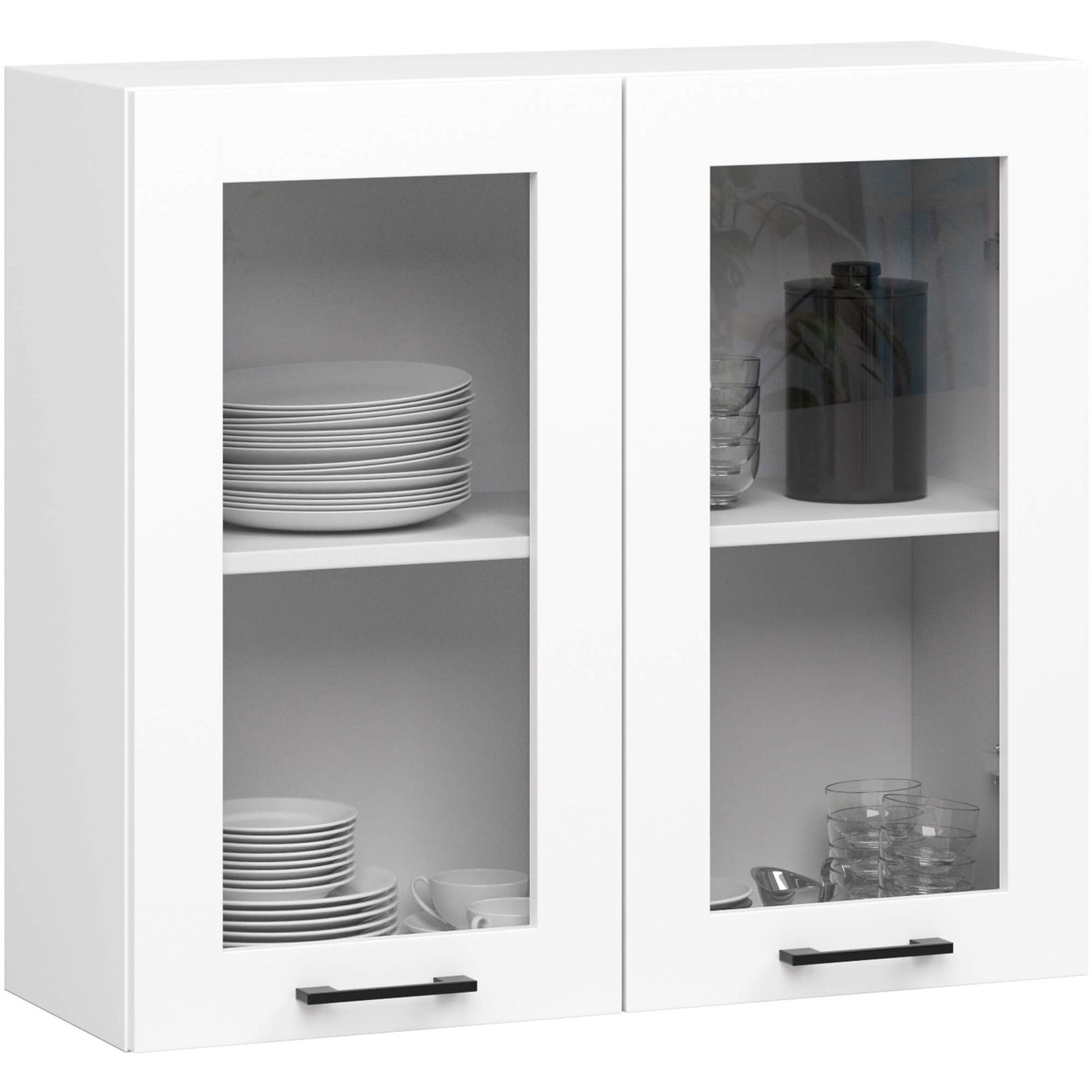 Pakabinama virtuvės spintelė OLIVIA W80, H72 cm, balta