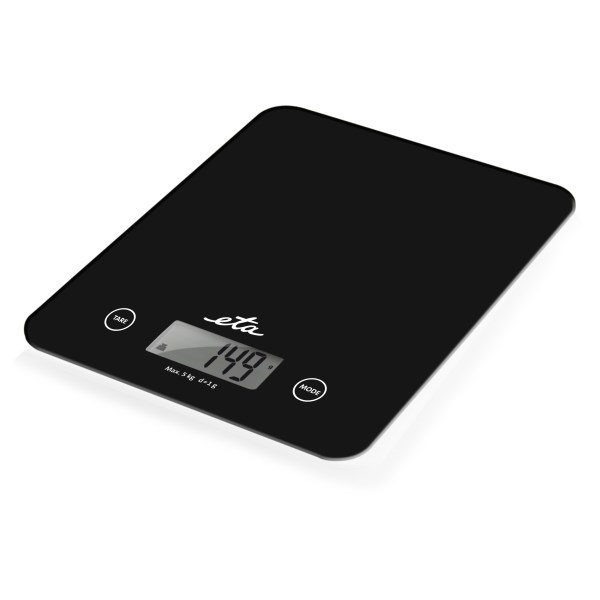 Virtuvinės svarstyklės ETA Kitchen scales Lori ETA277790050 Maximum weight (capacity) 5 kg, Graduation 1 g, Display type LCD, Black