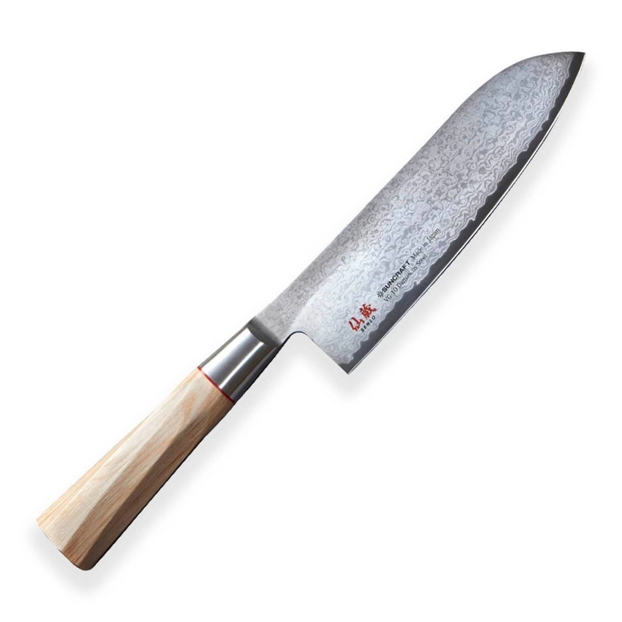 Suncraft SENZO TWISTED OCTAGON Santoku virtuvinis peilis 167 mm TO-04