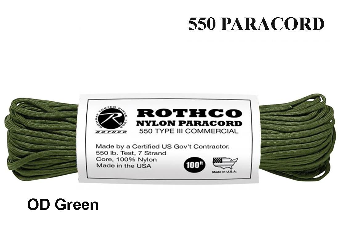Virvutė 550 Paracord 30 m OD žalia .