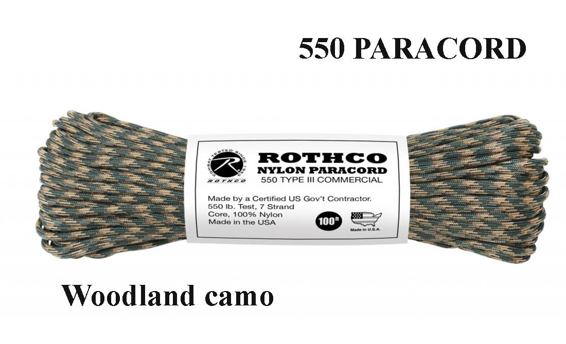 Virvutė 550 Paracord 30 m Woodland .