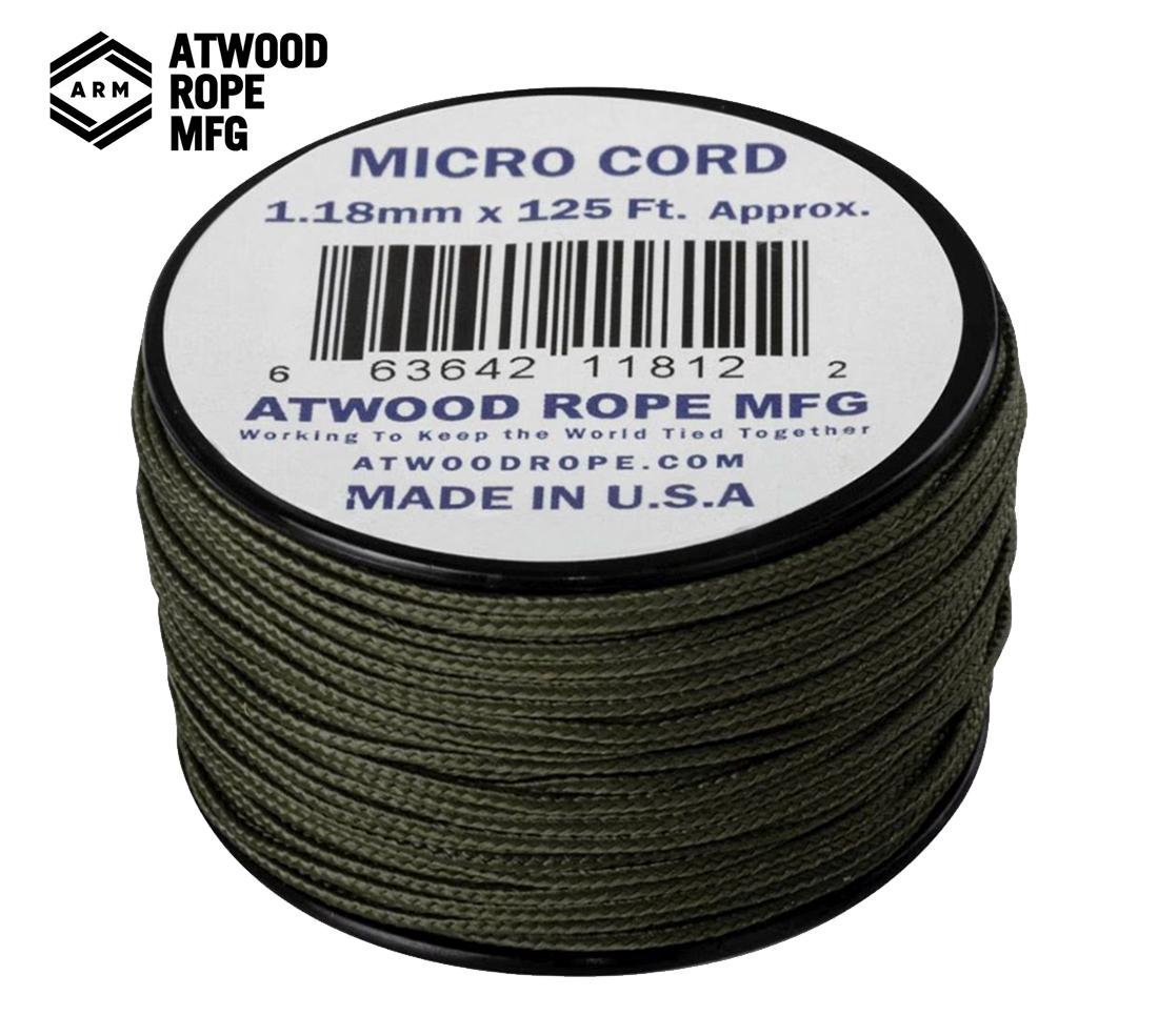 Virvė Atwood Rope MFG Micro Cord 38 m Olive Drab BLT išsiuntimas 1-3 d.