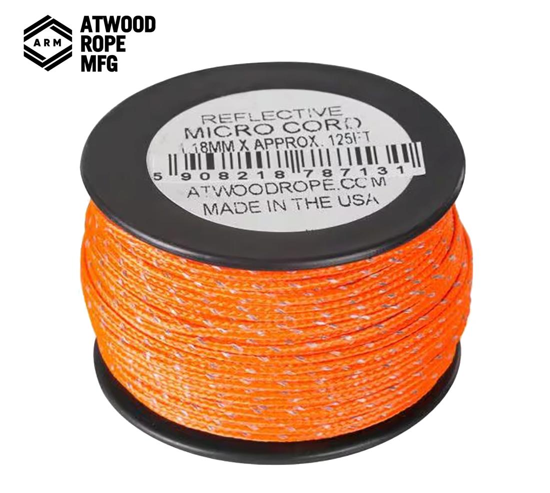 Virvė Atwood Rope MFG Micro Cord Reflective 38 m Neon Orange BLT išsiuntimas 1-3 d.