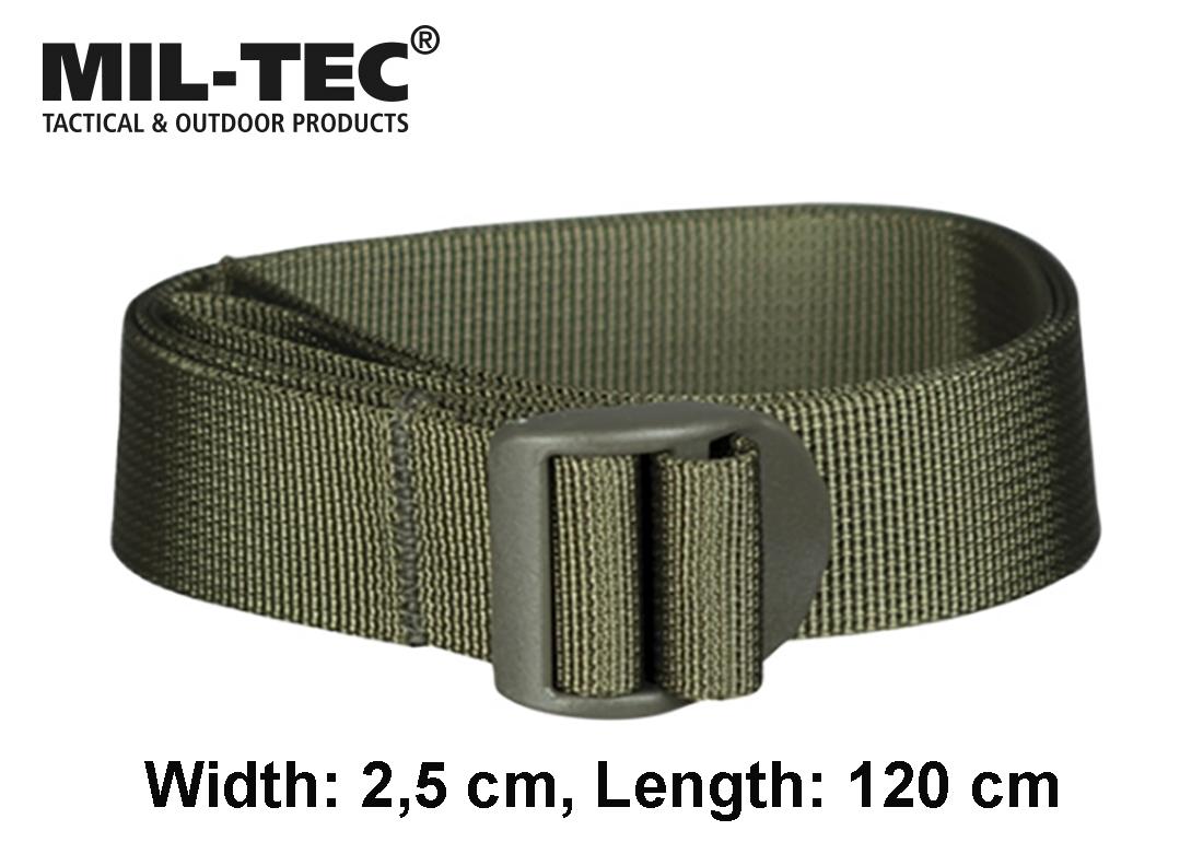 Mil-Tec dirželis su sagtimi 120 cm žalias .