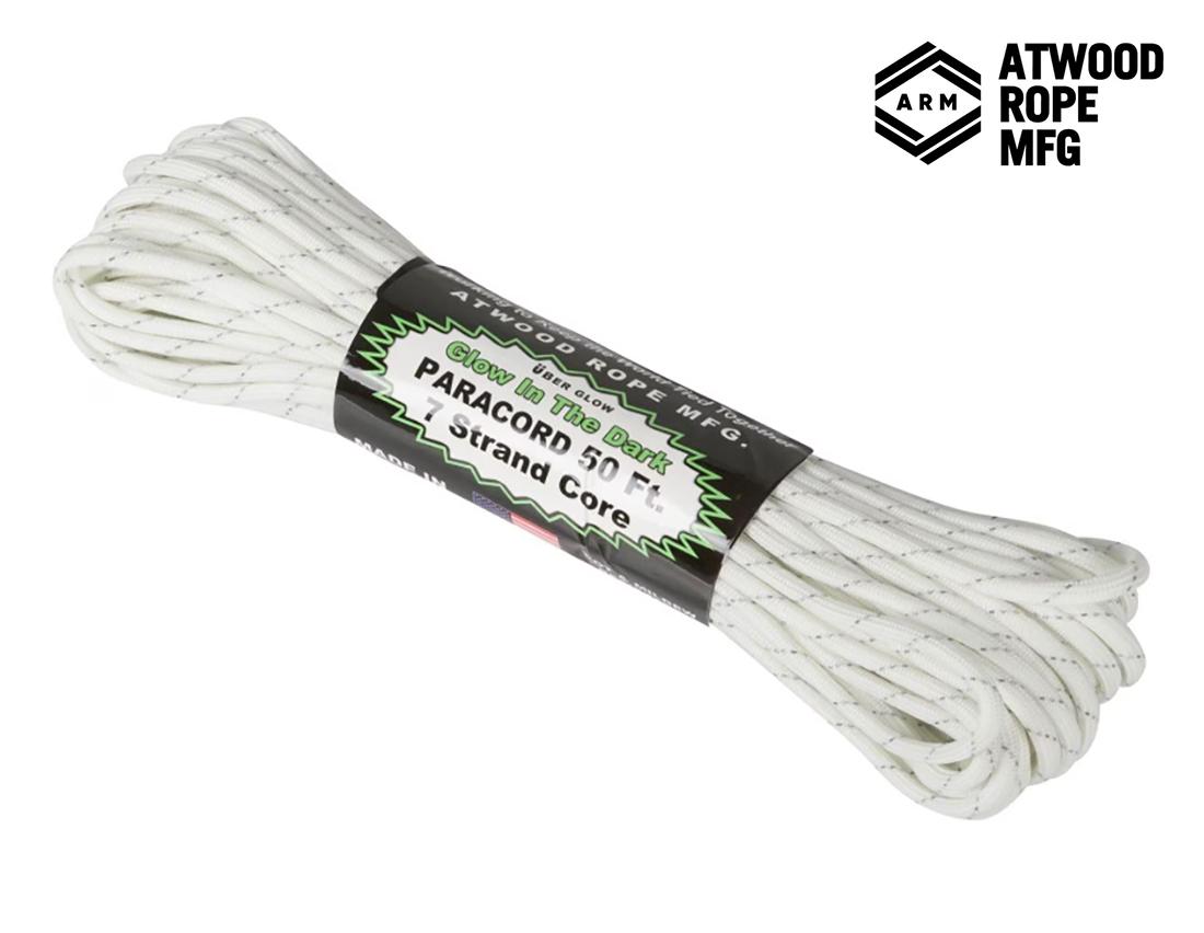 Parakordas Atwood Rope MFG Glow Paracord 15m Balta (Luminoform) MLP išsiuntimas 9 d.