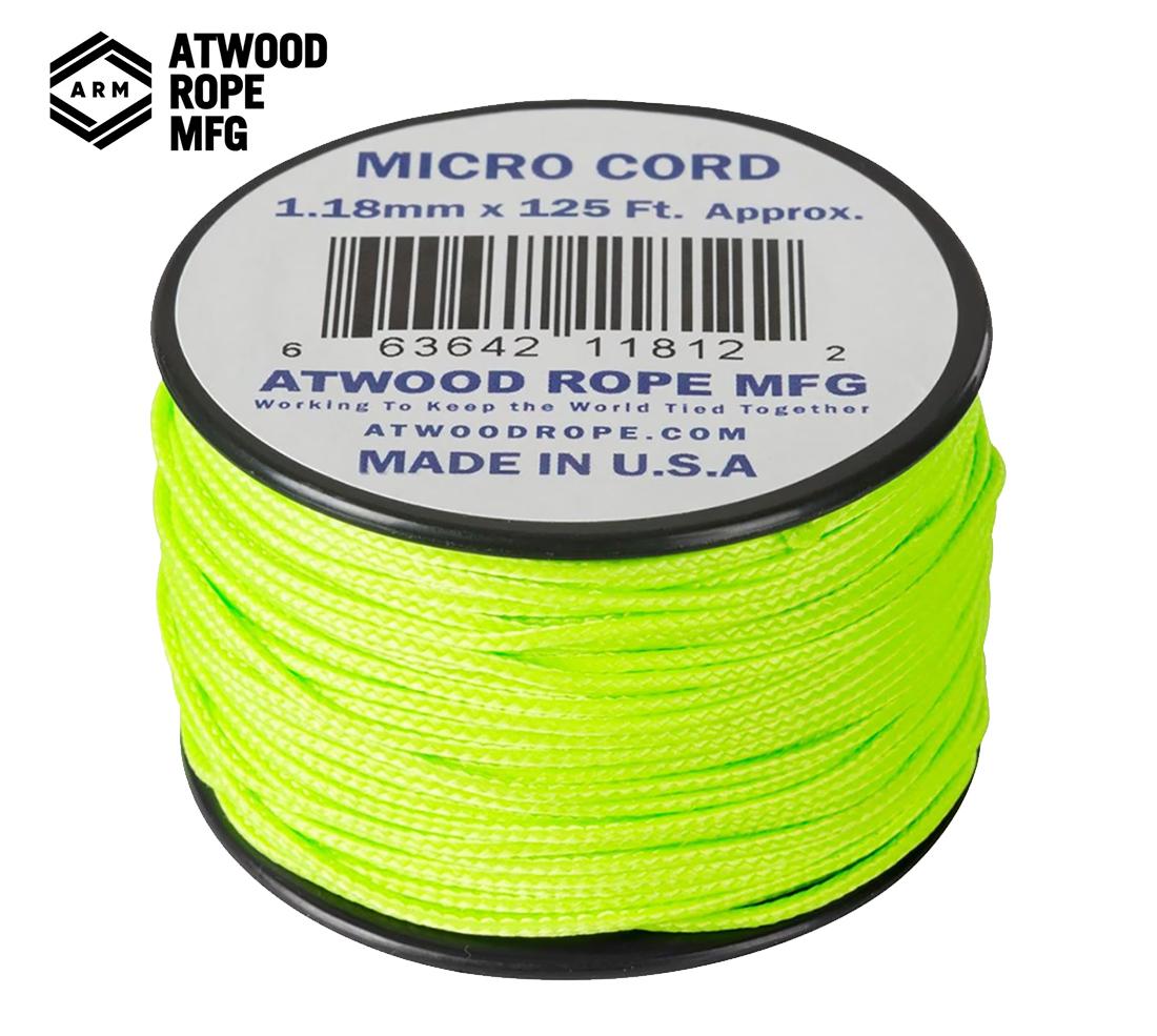 Virvė Atwood Rope MFG Micro Cord 38 m Neon Green MLP išsiuntimas 9 d.