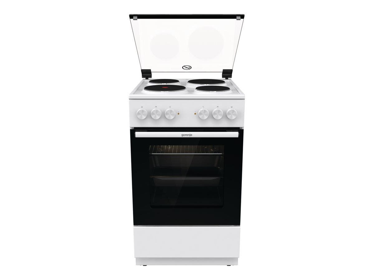 Viryklė Gorenje GE5A21WH, elektrinė kaitlentė, elektrinė orkaitė, balta